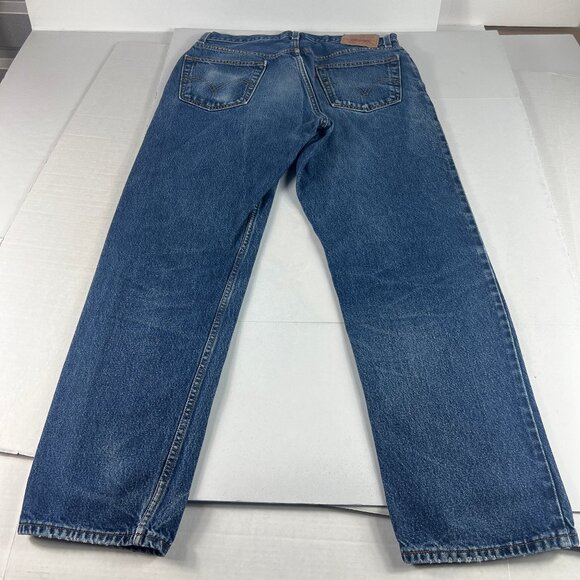 Y2K Levi's Jeans Men's 33 x 30* 505 Straight Blue Faded Cotton Denim Tag 36 x 32 - Picture 9 of 16